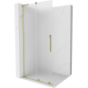 Mexen Velar L paroi de douche coulissante Walk-in 100 x 200 cm, givre 8 mm, or - 871-100-003-33-50
