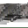 Mexen Velar L paroi de douche coulissante Walk-in 100 x 200 cm, givrée 8 mm, or brossé - 871-100-003-33-55