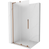 Mexen Velar L paroi de douche coulissante Walk-in 110 x 200 cm, sablé 8 mm, or rose - 871-110-003-33-60