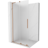Mexen Velar L paroi de douche coulissante Walk-in 100 x 200 cm, givré 8 mm, cuivre brossé - 871-100-003-33-65