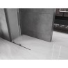 Mexen Velar L paroi de douche coulissante Walk-in 100 x 200 cm, givre 8 mm, gris ardoise brossé - 871-100-003-33-66