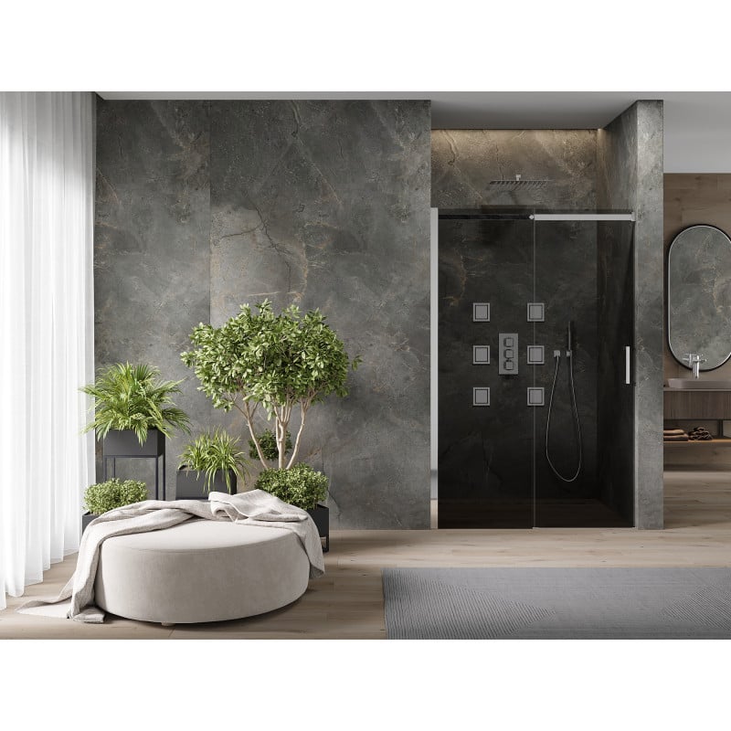 Mexen Omega porte de douche coulissante 100 cm, graphite, chrome - 825-100-000-01-40