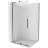 Mexen Velar L paroi de douche coulissante Walk-in 100 x 200 cm, givre 8 mm, gris ardoise brossé - 871-100-003-33-66