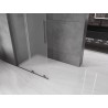 Mexen Velar L paroi de douche coulissante Walk-in 100 x 200 cm, givre 8 mm, gris ardoise brossé - 871-100-003-33-66
