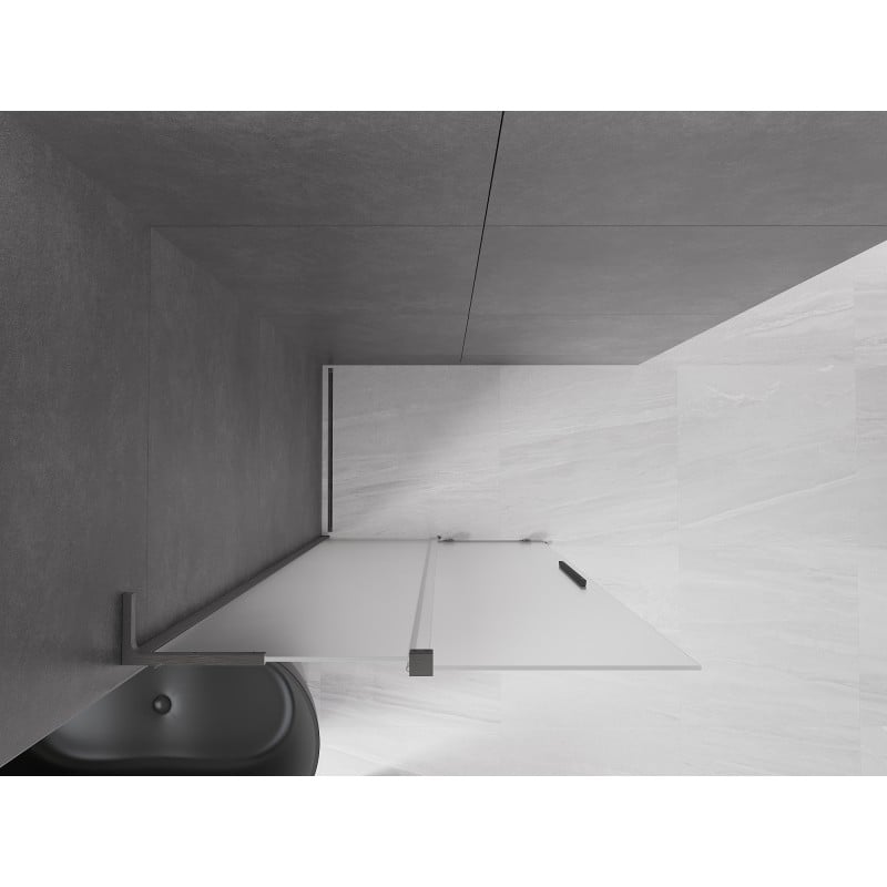 Mexen Velar L paroi de douche coulissante Walk-in 110 x 200 cm, givré 8 mm, gris canon brossé - 871-110-003-33-66