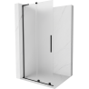 Paroi de douche coulissante Mexen Velar L Walk-in 100 x 200 cm, givrée 8 mm, noire - 871-100-003-33-70
