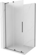 Mexen Velar L panneau de douche coulissant Walk-in 100 x 200 cm, dépoli 8 mm, gun metal - 871-100-003-33-95