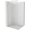 Mexen Velar L paroi de douche coulissante Walk-in 100 x 200 cm, givré 8 mm, nickel brossé - 871-100-003-33-97