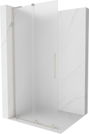 Mexen Velar L paroi de douche coulissante Walk-in 100 x 200 cm, givré 8 mm, nickel brossé - 871-100-003-33-97