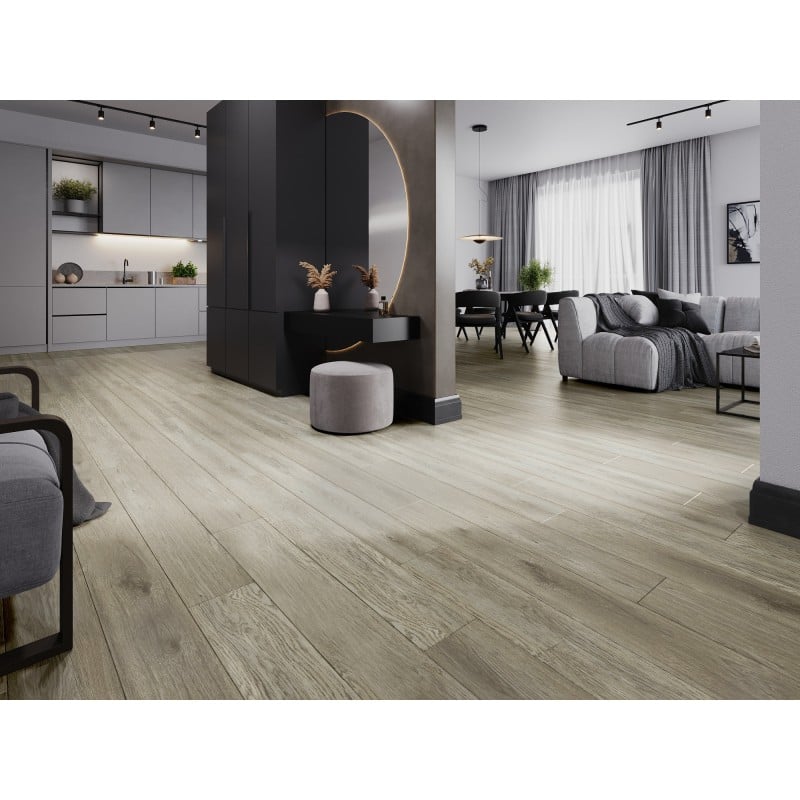 Mexen Sky Valley échantillon de panneaux vinyles SPC 6,5 mm, sous-couche IXPE 1,5 mm, 4 V-Fuge, Chêne - F1040-S