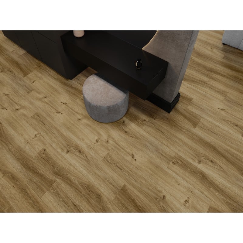 Mexen Amsterdam échantillon de panneaux vinyles SPC 6,5 mm, sous-couche IXPE 1,5 mm, 4 chanfreins en V, Chêne - F1042-S
