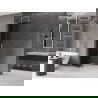 Mexen Velar L paroi de douche coulissante Walk-in 100 x 200 cm, graphite 8 mm, chrome - 871-100-003-43-01