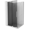Mexen Velar L paroi de douche coulissante Walk-in 100 x 200 cm, graphite 8 mm, blanc - 871-100-003-43-20