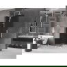 Mexen Velar L paroi de douche coulissante Walk-in 110 x 200 cm, graphite 8 mm, blanc - 871-110-003-43-20