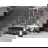Paroi de douche coulissante Mexen Velar L Walk-in 120 x 200 cm, graphite 8 mm, blanc - 871-120-003-43-20