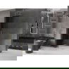 Mexen Velar L paroi de douche coulissante Walk-in 90 x 200 cm, graphite 8 mm, or - 871-090-003-43-50