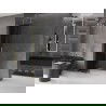 Mexen Velar L paroi de douche coulissante Walk-in 90 x 200 cm, graphite 8 mm, or brossé - 871-090-003-43-55