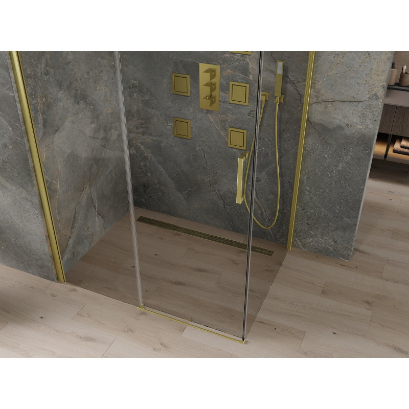 Mexen Omega cabine de douche coulissante 110 x 70 cm, transparent, or - 825-110-070-50-00