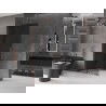 Mexen Velar L paroi de douche coulissante Walk-in 90 x 200 cm, graphite 8 mm, or rose - 871-090-003-43-60