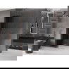 Mexen Velar L paroi de douche coulissante Walk-in 100 x 200 cm, graphite 8 mm, or rose - 871-100-003-43-60