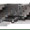 Mexen Velar L paroi de douche coulissante Walk-in 100 x 200 cm, graphite 8 mm, cuivre brossé - 871-100-003-43-65