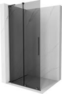 Mexen Velar L paroi de douche coulissante Walk-in 100 x 200 cm, graphite 8 mm, gris canon brossé - 871-100-003-43-66