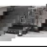 Mexen Velar L paroi de douche coulissante Walk-in 100 x 200 cm, graphite 8 mm, gris canon brossé - 871-100-003-43-66