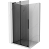 Mur de douche coulissant Mexen Velar L Walk-in 100 x 200 cm, graphite 8 mm, noir - 871-100-003-43-70
