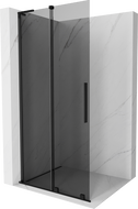 Mexen Velar L paroi de douche coulissante Walk-in 90 x 200 cm, graphite 8 mm, noir - 871-090-003-43-70