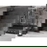 Mexen Velar L paroi de douche coulissante Walk-in 90 x 200 cm, graphite 8 mm, métal gun - 871-090-003-43-95