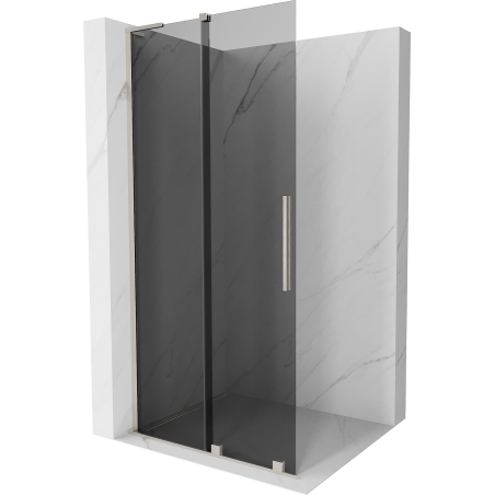 Mexen Velar L paroi de douche coulissante Walk-in 100 x 200 cm, graphite 8 mm, nickel brossé - 871-100-003-43-97
