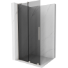 Mexen Velar L paroi de douche coulissante Walk-in 100 x 200 cm, graphite 8 mm, nickel brossé - 871-100-003-43-97
