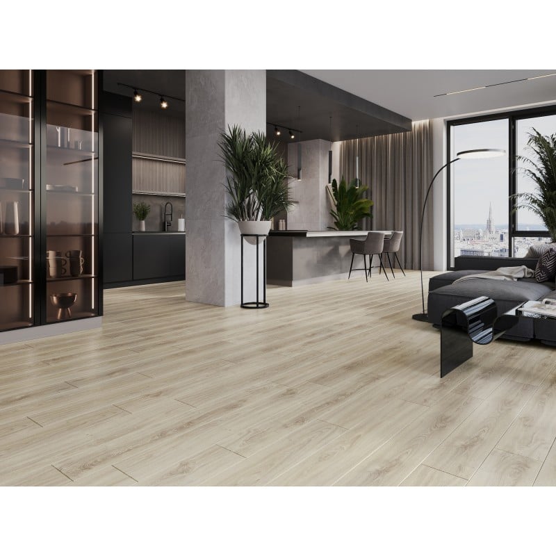 Mexen Madison échantillon de panneaux vinyles SPC 6,5 mm, sous-couche IXPE 1,5 mm, 4 V-Joint, Chêne - F1045-S