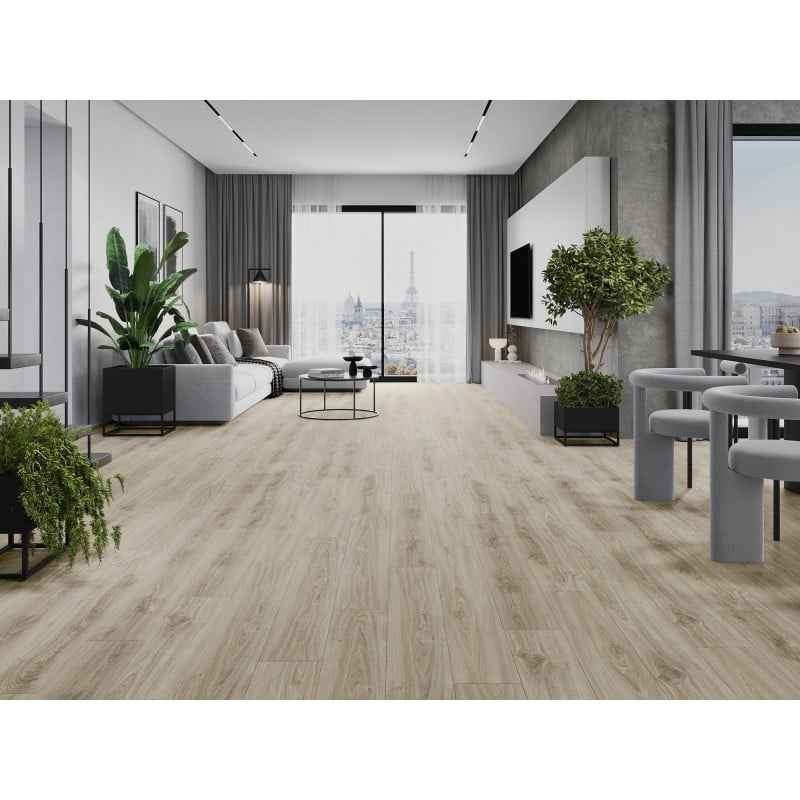 Mexen Madison échantillon de panneaux vinyles SPC 6,5 mm, sous-couche IXPE 1,5 mm, 4 V-Joint, Chêne - F1045-S