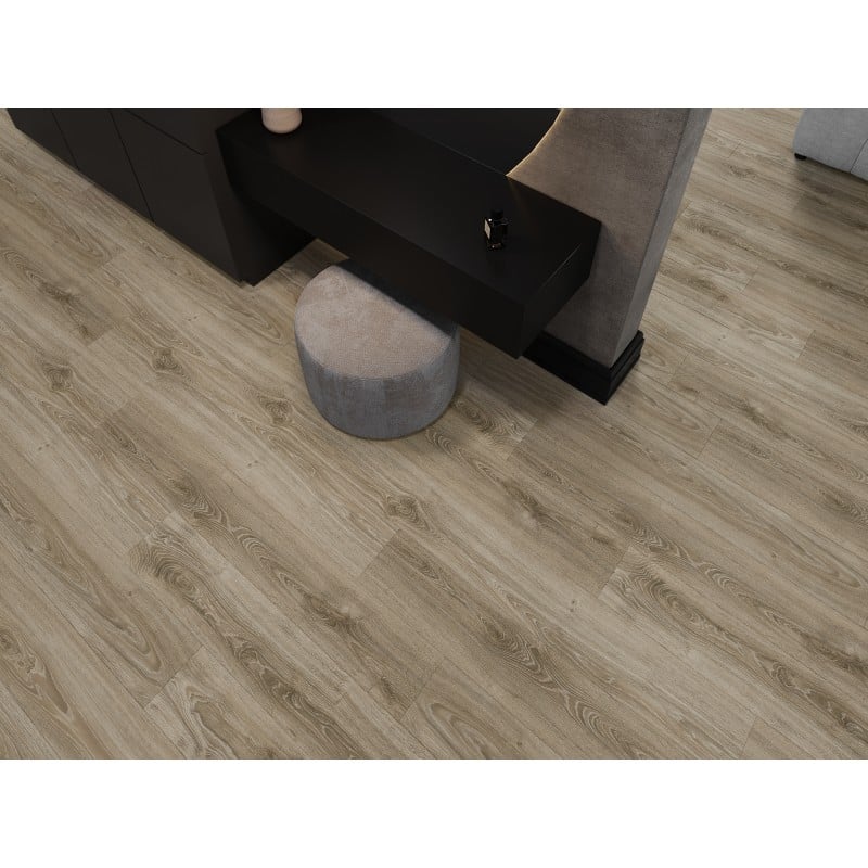 Mexen Fort Valley échantillon de panneau en vinyle SPC 6,5 mm, sous-couche IXPE 1,5 mm, 4 V-Fuga, Chêne - F1046-S