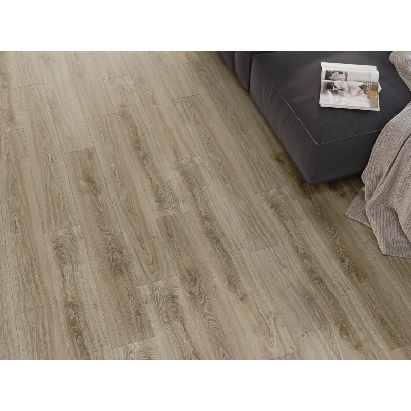 Mexen Fort Valley échantillon de panneau en vinyle SPC 6,5 mm, sous-couche IXPE 1,5 mm, 4 V-Fuga, Chêne - F1046-S