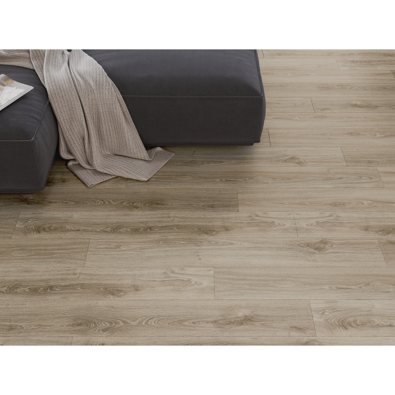 Mexen Fort Valley échantillon de panneau en vinyle SPC 6,5 mm, sous-couche IXPE 1,5 mm, 4 V-Fuga, Chêne - F1046-S