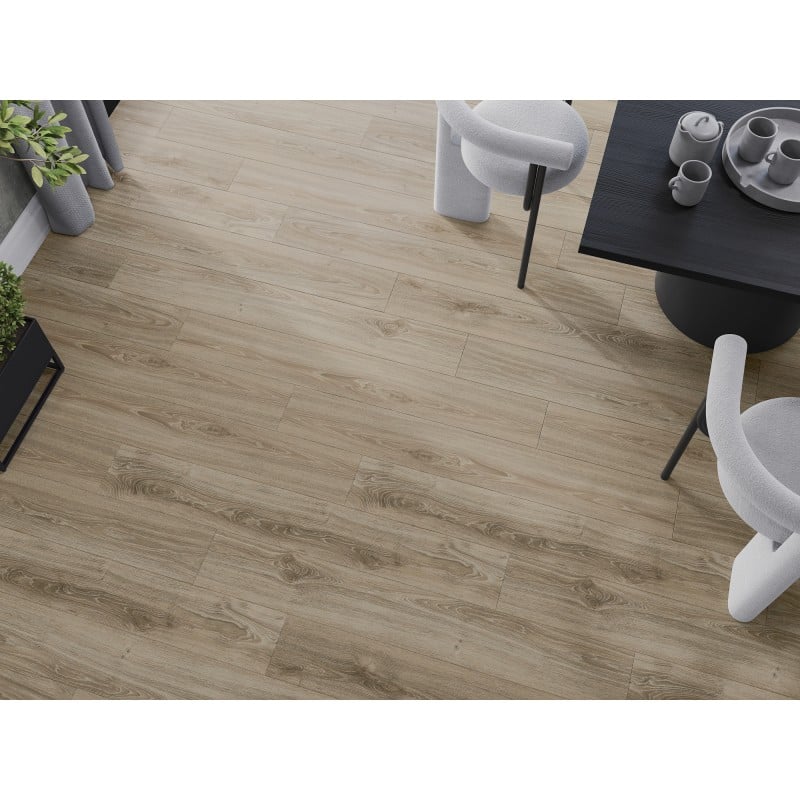 Mexen Fort Valley échantillon de panneau en vinyle SPC 6,5 mm, sous-couche IXPE 1,5 mm, 4 V-Fuga, Chêne - F1046-S
