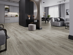 Mexen Silver Creek échantillon de panneaux vinyles 1240 x 182 mm SPC 6,5 mm, sous-couche IXPE 1,5 mm, 4 V-Fuga, Chêne - F1047-S