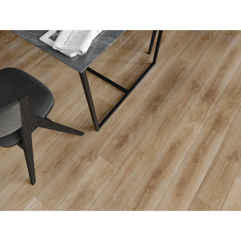 Mexen San Marcos échantillon de panneaux vinyles 1240 x 182 mm SPC 6,5 mm, sous-couche IXPE 1,5 mm, 4 V-Fuga, Chêne - F1048-S