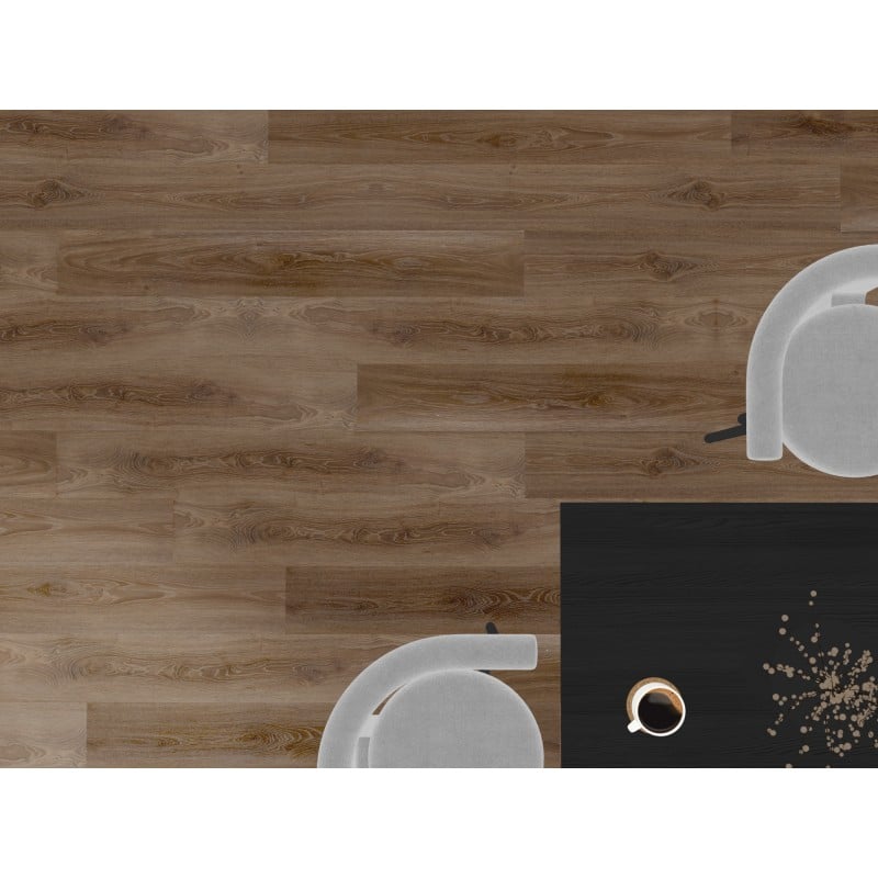 Mexen San Juan échantillon de panneaux vinyles SPC 6,5 mm, sous-couche IXPE 1,5 mm, 4 V-Joints, Chêne - F1049-S