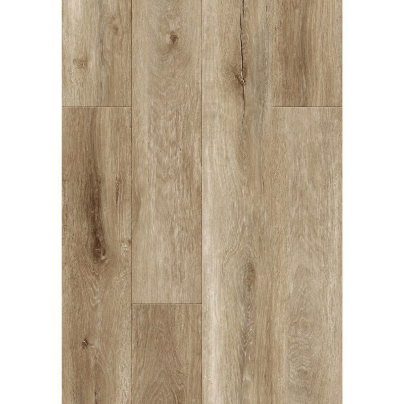 Mexen Long Creek échantillon de panneaux vinyles 1240 x 182 mm SPC 6,5 mm, sous-couche IXPE 1,5 mm, 4 V-Fuga, Chêne - F1050-S