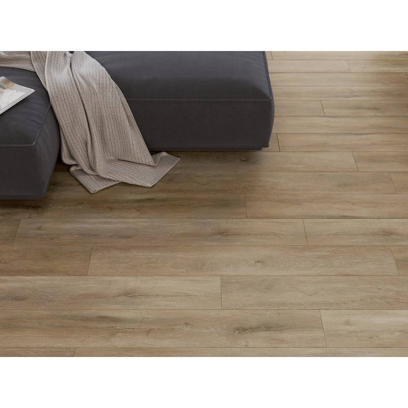 Mexen Long Creek échantillon de panneaux vinyles SPC 6,5 mm, sous-couche IXPE 1,5 mm, 4 V-Joint, Chêne - F1050-S