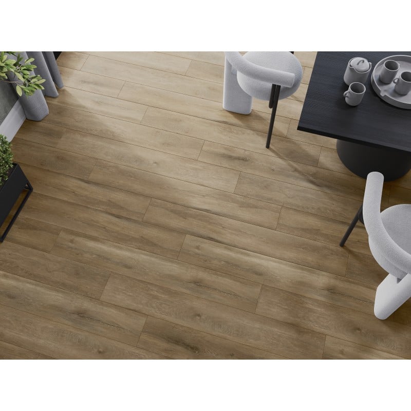 Mexen Long Creek échantillon de panneaux vinyles SPC 6,5 mm, sous-couche IXPE 1,5 mm, 4 V-Joint, Chêne - F1050-S