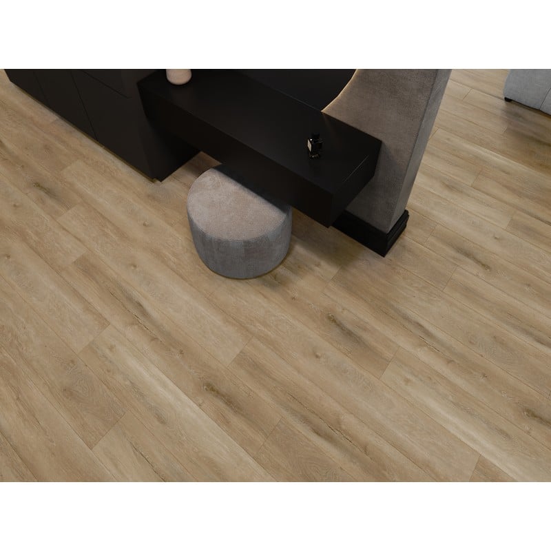 Mexen Long Creek échantillon de panneaux vinyles SPC 6,5 mm, sous-couche IXPE 1,5 mm, 4 V-Joint, Chêne - F1050-S