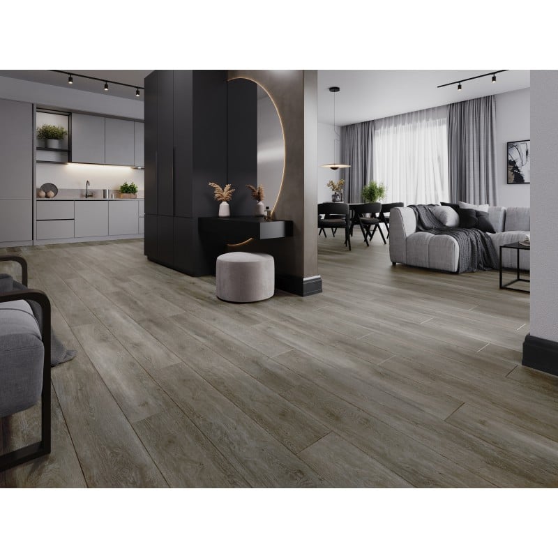 Mexen Sherwood échantillon de panneaux en vinyle SPC 6,5 mm, sous-couche IXPE 1,5 mm, 4 chanfreins en V, chêne - F1051-S