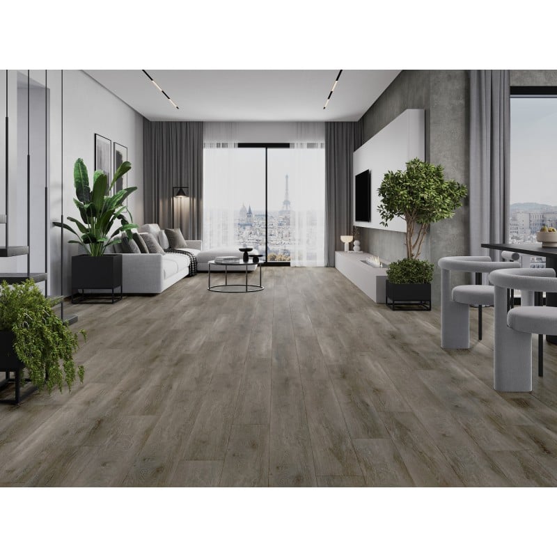 Mexen Sherwood échantillon de panneaux en vinyle SPC 6,5 mm, sous-couche IXPE 1,5 mm, 4 chanfreins en V, chêne - F1051-S