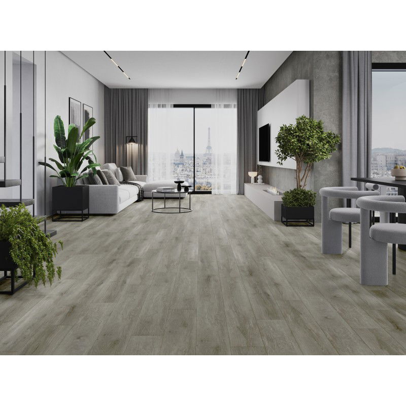 Mexen Riverdale échantillon de panneaux vinyles 1240 x 182 mm SPC 6,5 mm, sous-couche IXPE 1,5 mm, 4 V-Fuga, Chêne - F1052-S