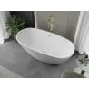 Mexen Eris baignoire autoportante 180 x 95 cm, blanche, trop-plein doré brossé - 53441809500-55