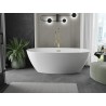 Mexen Eris baignoire autoportante 180 x 95 cm, blanche, trop-plein doré brossé - 53441809500-55